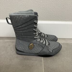 Society Nine EOS Women’s 9 High Top Gray Athletic Boxing Lace Up Boots Shoes
